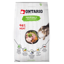 Kuivtoit kassipoegadele Ontario Hairball, 6,5 kg