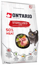Kuivtoit kassipoegadele Ontario Cat Sterilized Lamb, 400 g