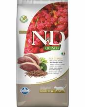 Kuivtoit kassidele Farmina N&D Quinoa Neutered Duck Broccoli & Asparagus Adult, 5 kg