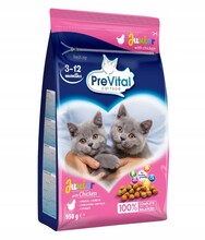 Kuivtoit kassipoegadele Prevital Junior Chicken, 950 g
