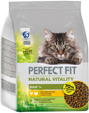 Kuivtoit täiskasvanud kassidele Perfect Fit Natural Vitality kanaliha ja kalkunilihaga, 3 x 2,4 kg