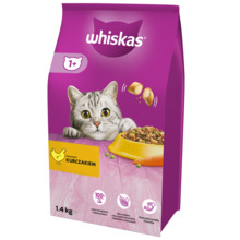 Kuivtoit täiskasvanud kassidele WHISKAS Adult kanaga, 1.4 kg