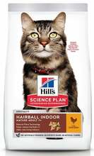 Kuivtoit vanematele toakassidele Hill's Science Plan Mature Indoor Hairball Control kanaga, 1,5 kg