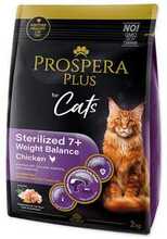 Kuivtoit kassipoegadele Prospera Plus Sterilized 7+ Weight Balance, kanaliha, 2 kg