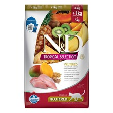 Kuivtoit kassidele Farmina N&D Tropical Selection Neutered, 4+1 kg