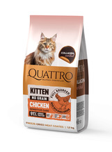 Kuivtoit kassipoegadele Quattro kanaga, 1.5 kg