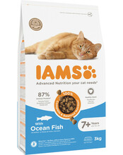 Kuivtoit eakatele kassidele IAMS For Vitality Cat Senior Ocean Fish, 3 kg