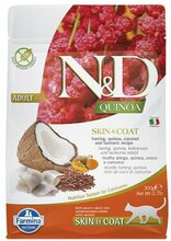 Kuivtoit kassidele Farmina N&D Quinoa Skin & Coat Cat Herring and Coconut Adult, 300 g
