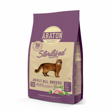 Kuivtoit steriliseeritud kassidele Araton linnulihaga, 1,5 kg