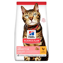 Kuivtoit kassidele Hill's Science Plan Feline Adult Light kanaga, 10 kg