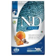 Kuivtoit kassidele Farmina N&D Ocean Adult Herring Pumpkin & Orange, 5 kg