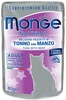 Kassitoit Monge Natural tuunikala ja veiselihaga, 80 g