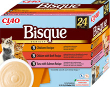 Lisatoit kassidele Inaba Cat Ciao Bisque kanaliha, veiseliha ja kalaga, 24 x 40 g