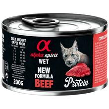 Märgtoit kassidele Alpha Spirit WET veiselihaga, 200 g, 6 tk