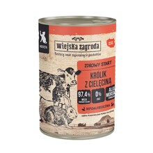Märgtoit kassipoegadele Wiejska Zagroda küülik ja vasikaliha, 400 g