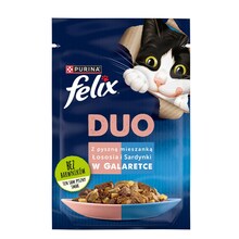 Kassikonserv Purina Felix Fantastic Duo lõhe ja sardiiniga, 85 g