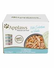 Märgtoit kassipoegadele Applaws Fish Selection in Broth, 12 x 156 g