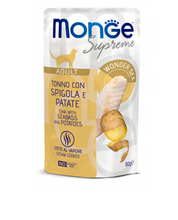Monge Supreme konserv kassidele tuunikala ja meriahvenaga, 80 g