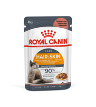 Märgtoit kassipoegadele Royal Canin Hair & Skin, kastmes, 85 g