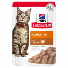 Märgtoit kassidele Hill's Science Plan Adult kalkuniga, 12 x 85 g
