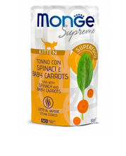 Monge Supreme konserv kassipoegadele tuunikala, spinati ja porgandiga, 80 g