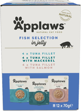 Märgtoit kassipoegadele Applaws Fish Jelly Selection, 12 x 70 g