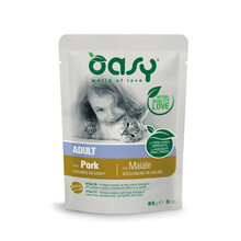 Oasy Adult märgtoit kassidele sealiha, 85 g