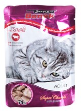 Kassi märgtoit Super Benek veiselihaga, 100 g