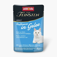 Märgtoit kassidele Animonda Vom Feinsten Adult Raffinesse kanaliha ja tursaga, 85 g