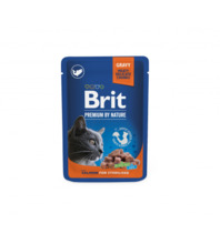 Konserv steriliseeritud kassidele Brit Premium Salmon for Sterilised, 100 g