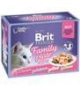Märgtoit kassipoegadele Brit Premium Cat Pouch Jelly Fillet Family Plate, 1.02 kg, 12 tk