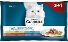Märgtoit kassidele Gourmet Perle kalkuni-, tuuni-, pardi- ja lambalihaga, 4x85 g