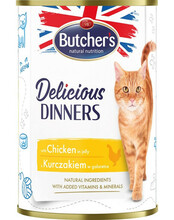 Märgtoit kassidele Butcher's Delicious Dinners kanatükid želees, 400g