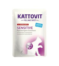 Guljašš kassidele Kattovit Feline Diet Sensitive kanaliha ja pardilihaga, 85 g
