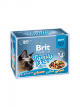 Konserv kassipoegadele Brit Care Fillets in Gravy Family Plate, 12 x 85 g