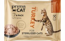 Kassi märgtoit Primacat Classic kalkunilihaga kastmes, 4 x 85 g