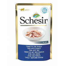 Märgtoit kassidele Agras Pet Foods Schesir in Jelly tuunikala ja meriahvenaga, 50 g