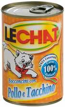 Kassikonserv LeChat Chunkies kanaliha ja kalkuniga, 400 g