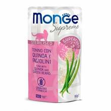 Kassikonserv Monge Supreme tuunikala ja kinoa, 80 g, 12 tk