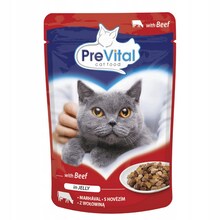Märgtoit kassipoegadele Prevital Beef in jelly, 100 g