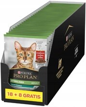 Märgtoit kassipoegadele Purina Pro Plan Sterilised Adult Maintenance veiselihaga, 26 x 85 g