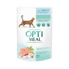 Märgtoit kassidele Optimeal forelliga, 85 g