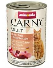 Animonda Carny Adult kanaliha, kalkuni- ja pardisüdamed, 400g