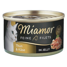 Märgtoit kassidele Miamor Feine Filets tuunikala ja juustuga, 100 g