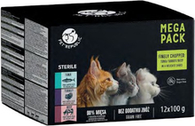 Märgtoit kassipoegadele Petrepublic Mega Pack Steril tuunikala, kalkuni ja veiselihaga, 12 x 100 g