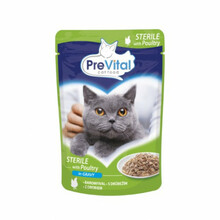 Märgtoit kassipoegadele Prevital Sterile linnuliha kastmes, 100 g