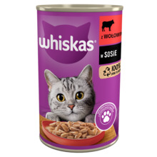 Märgtoit kassidele Whiskas Beef in Sauce, 400g