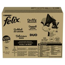 Märgtoit kassipoegadele Purina Felix Fantastic Duo Mix, 120 x 85 g