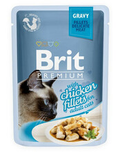 Märgtoit kassipoegadele Brit Premium Cat Fillets in Gravy kanaga, 24 x 85 g