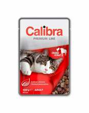 Märgtoit kassidele Calibra Premium kanaliha ja veiselihaga, 100 g